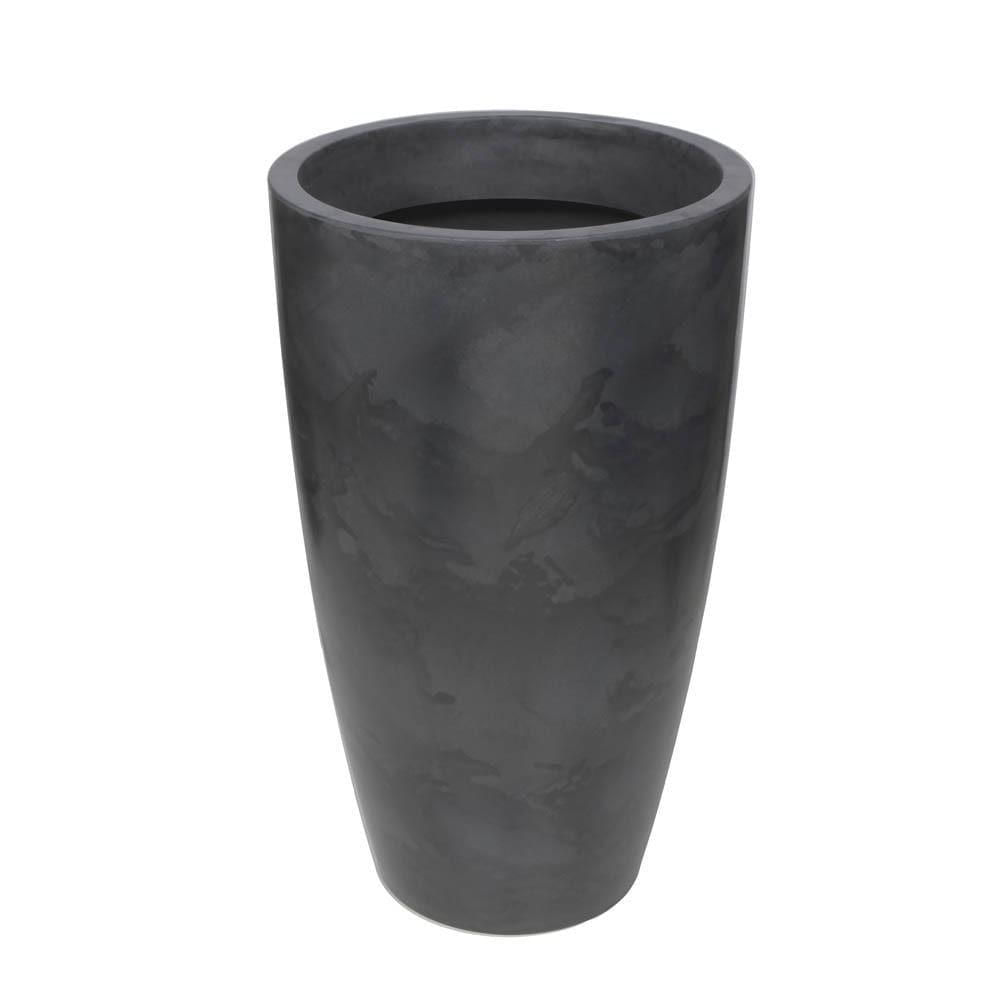 Vaso Verona Redondo Alto Brilho 64x110cm Antique Preto