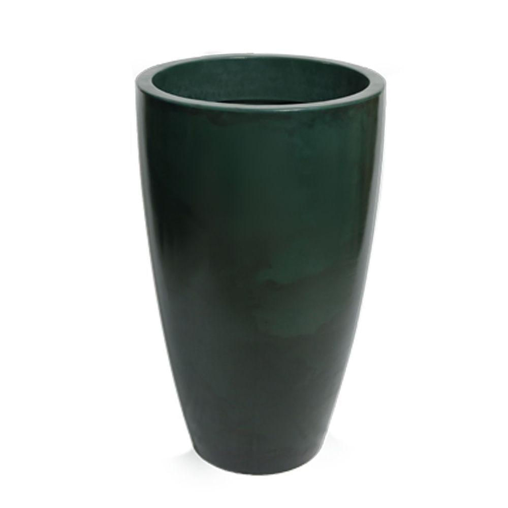 Vaso Verona Redondo Alto Brilho 64x110cm Antique Verde
