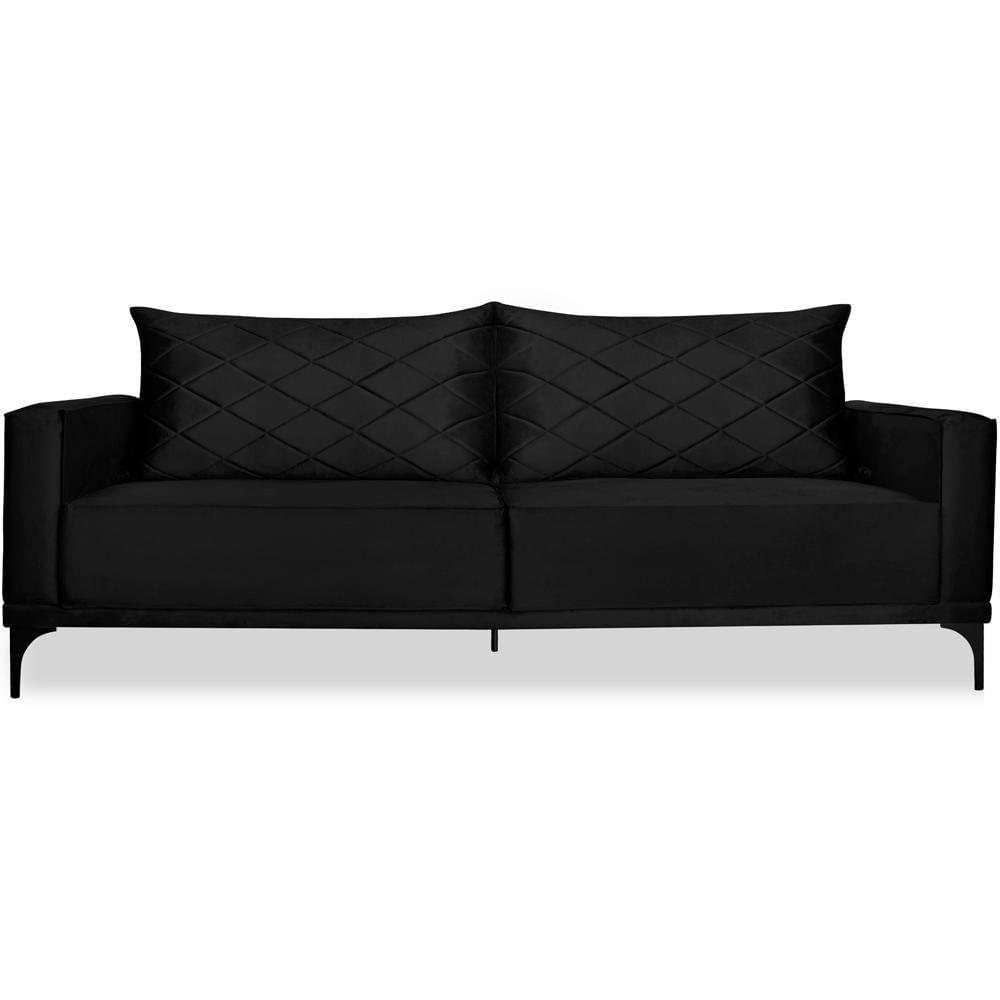 Sofa Living 3 Lugares Nori 220cm Veludo Deluxe 2237 Ezz 2237