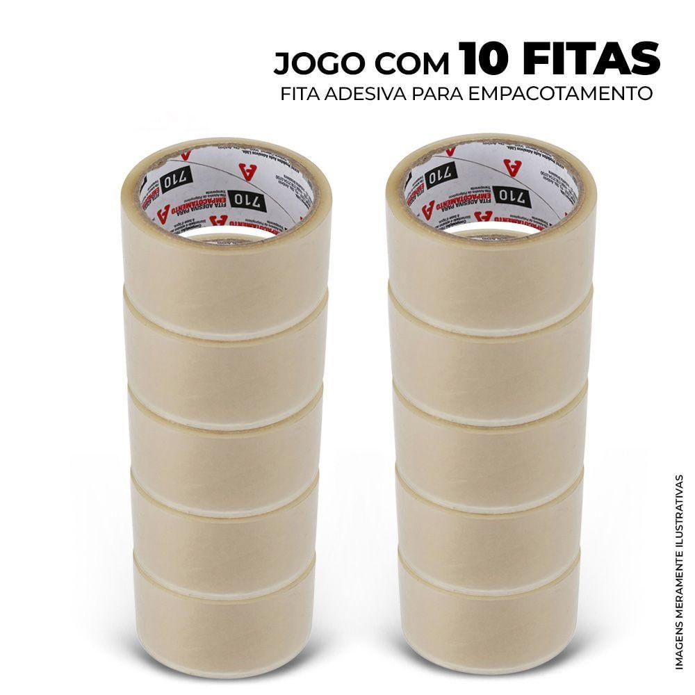 Fita Transparente Para Empacotamento 10 Unid. 45mmx40m - 710 - Adere