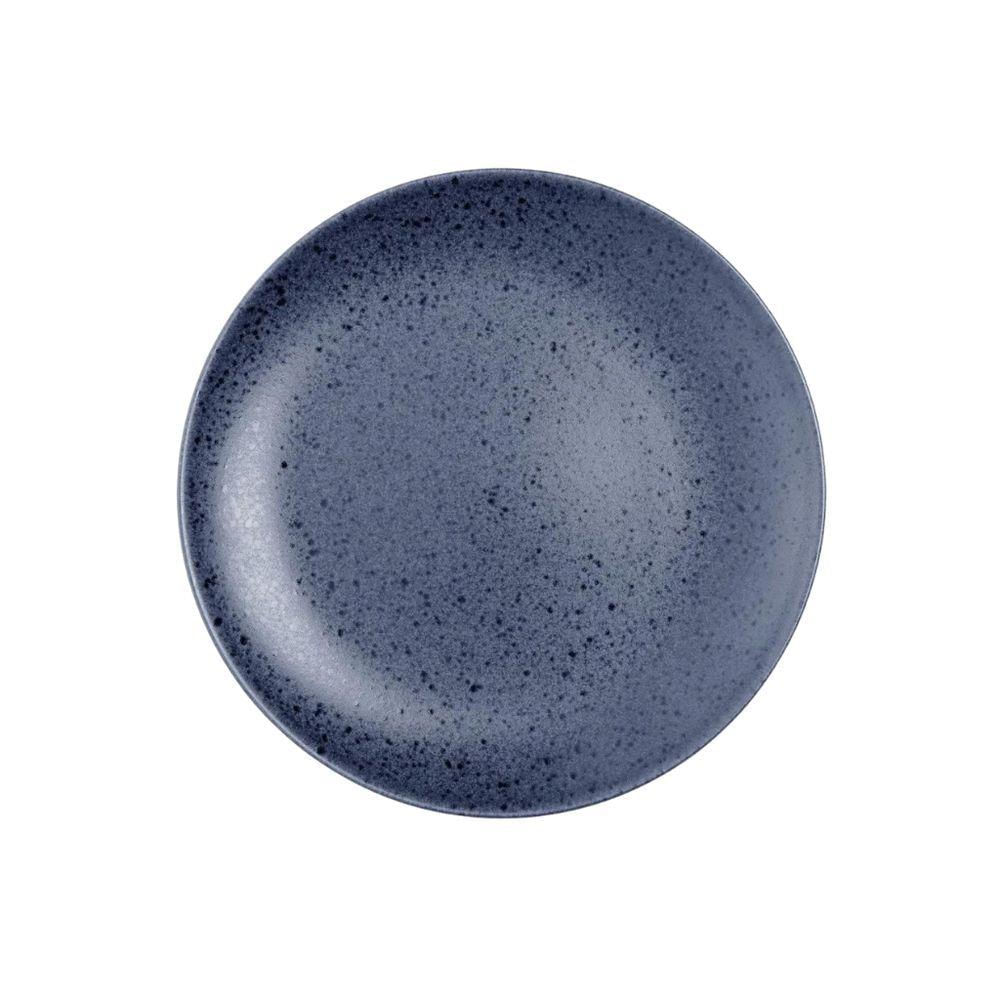 Prato Sobremesa Em Cerâmica Mist 21,5cm Wolff Azul Matte