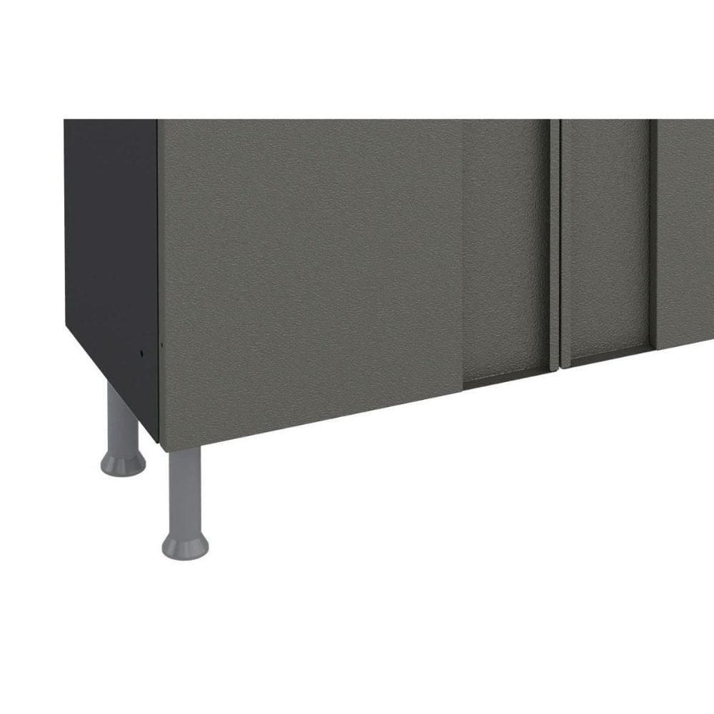 Multiuso Lavanderia Armário Multibox Aço 4 Portas C- chave 80x193cm Preto cinza