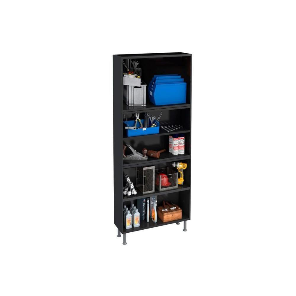 Multiuso Lavanderia Armário Multibox Aço 4 Portas C- chave 80x193cm Preto cinza