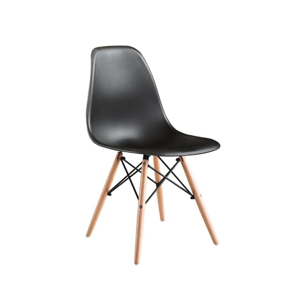 Kit 04 Cadeiras Eames Charles Eiffel - Black Black