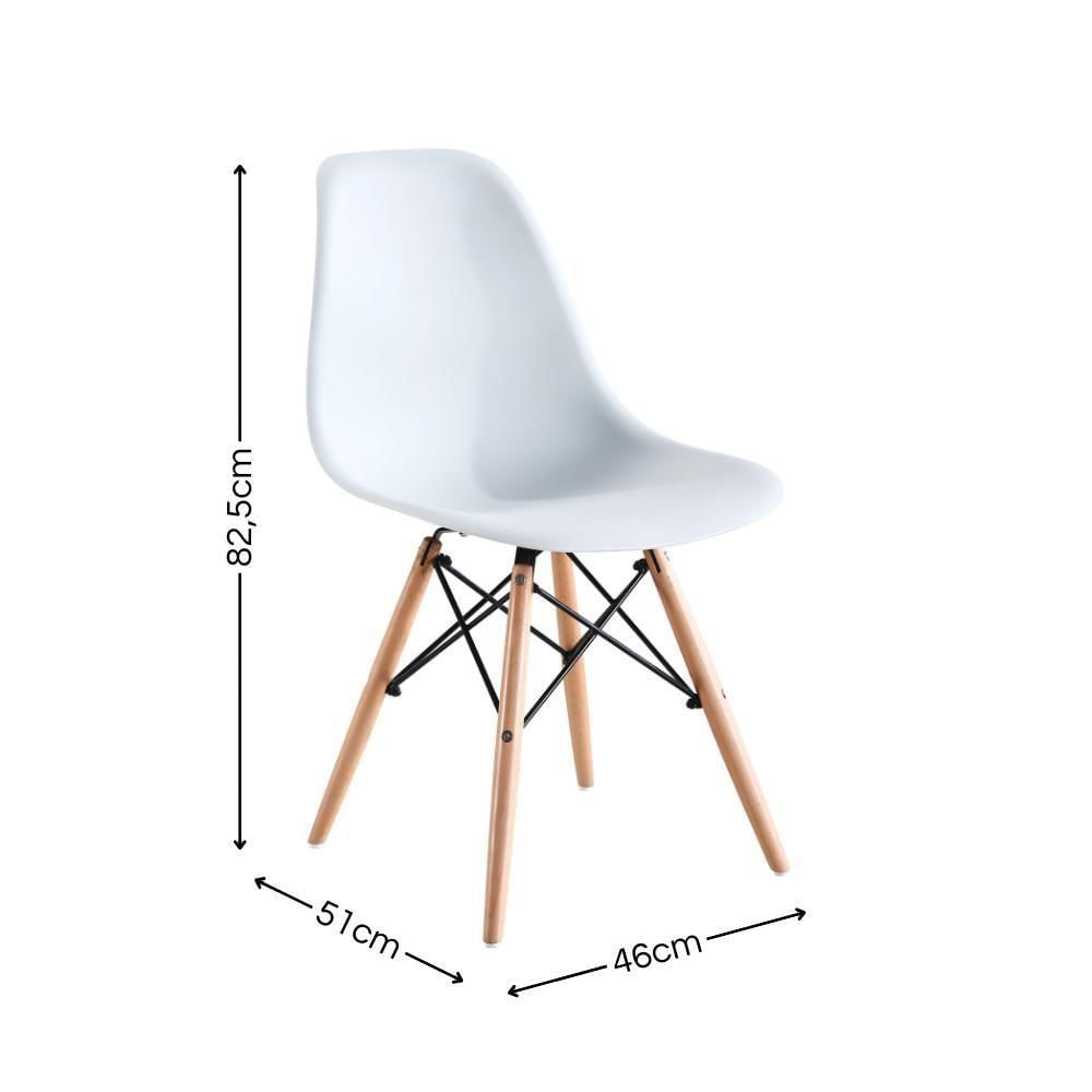 Kit 02 Cadeiras Eames Charles Eiffel - Branco Branco