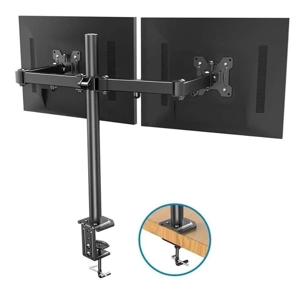 Suporte Bi-Articulado de Mesa para 2 Monitores de 13 a 32 Polegadas AR-204