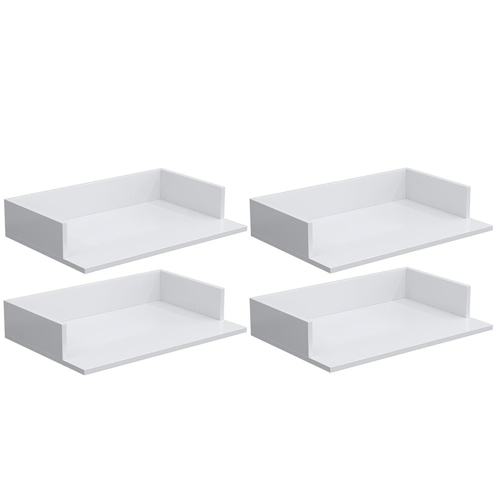 Kit 04 Suportes Suspensos Para Micro-ondas Forno 60x40 cm Class L03 Branco - Lyam Decor