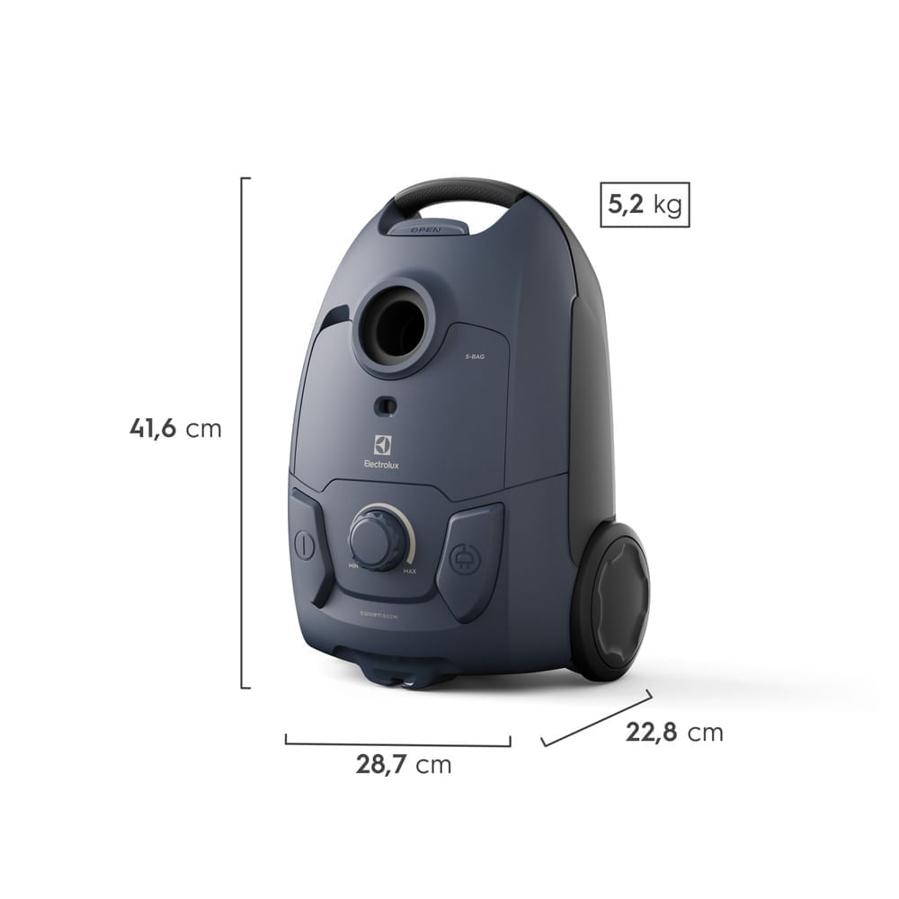 Aspirador de pó com saco 1800W Electrolux Experience com Filtro Hepa (EQP40) 127V