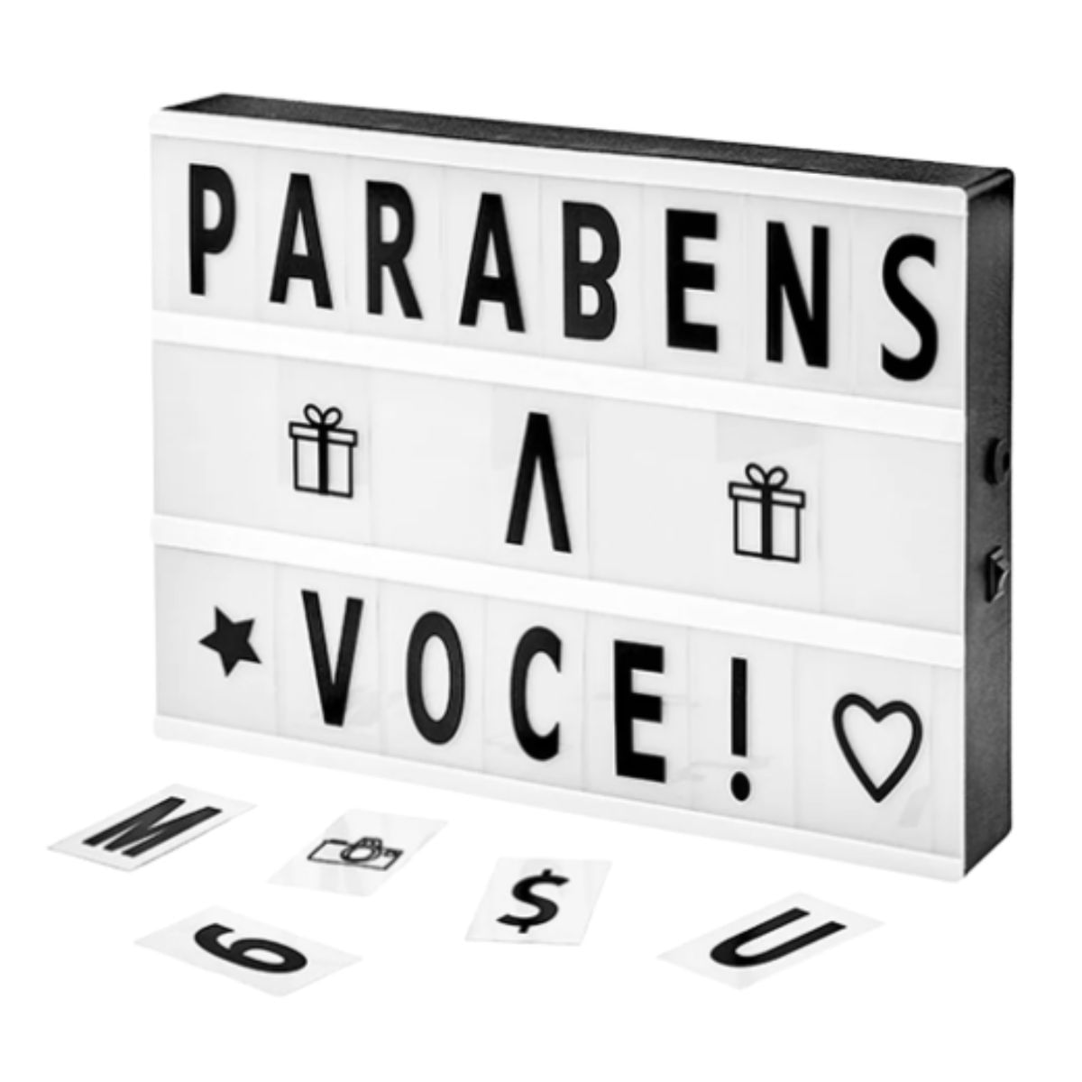 Painel Letreiro Luminoso Light Box Letras Símbolos - Western