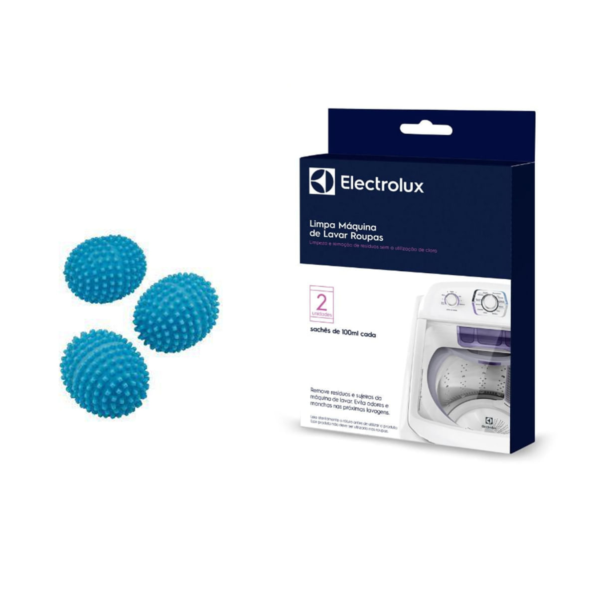 KIT LIMPEZA LIMPA MÁQUINA + BOLA DE SECAGEM ELECTROLUX