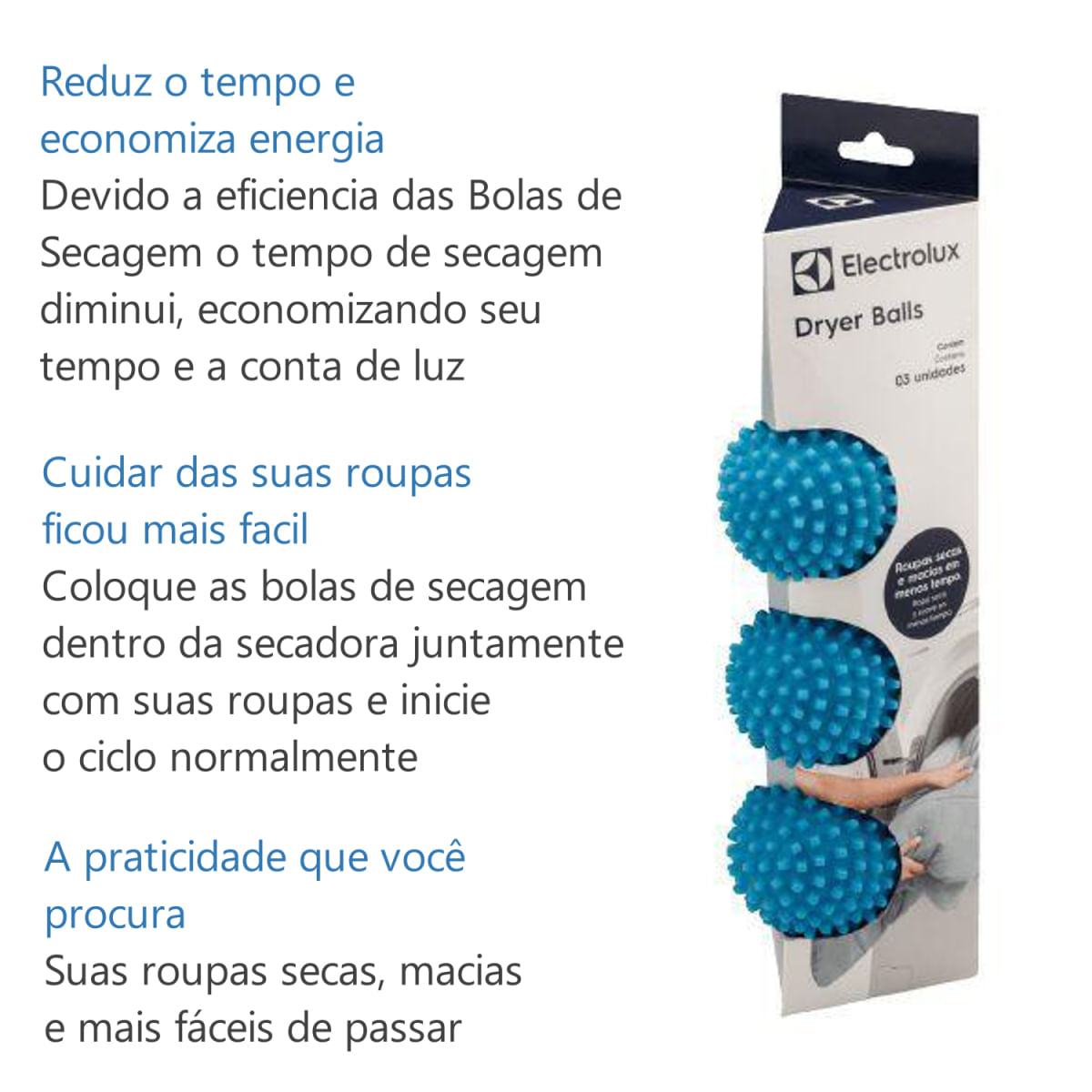 KIT LIMPEZA LIMPA MÁQUINA + BOLA DE SECAGEM ELECTROLUX