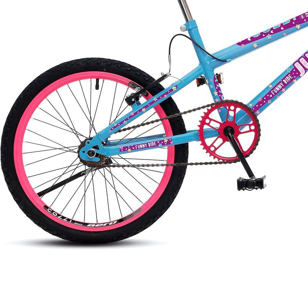 Bicicleta Colli Jully Aro 20 Aero 36 Raias Azul Champanhe