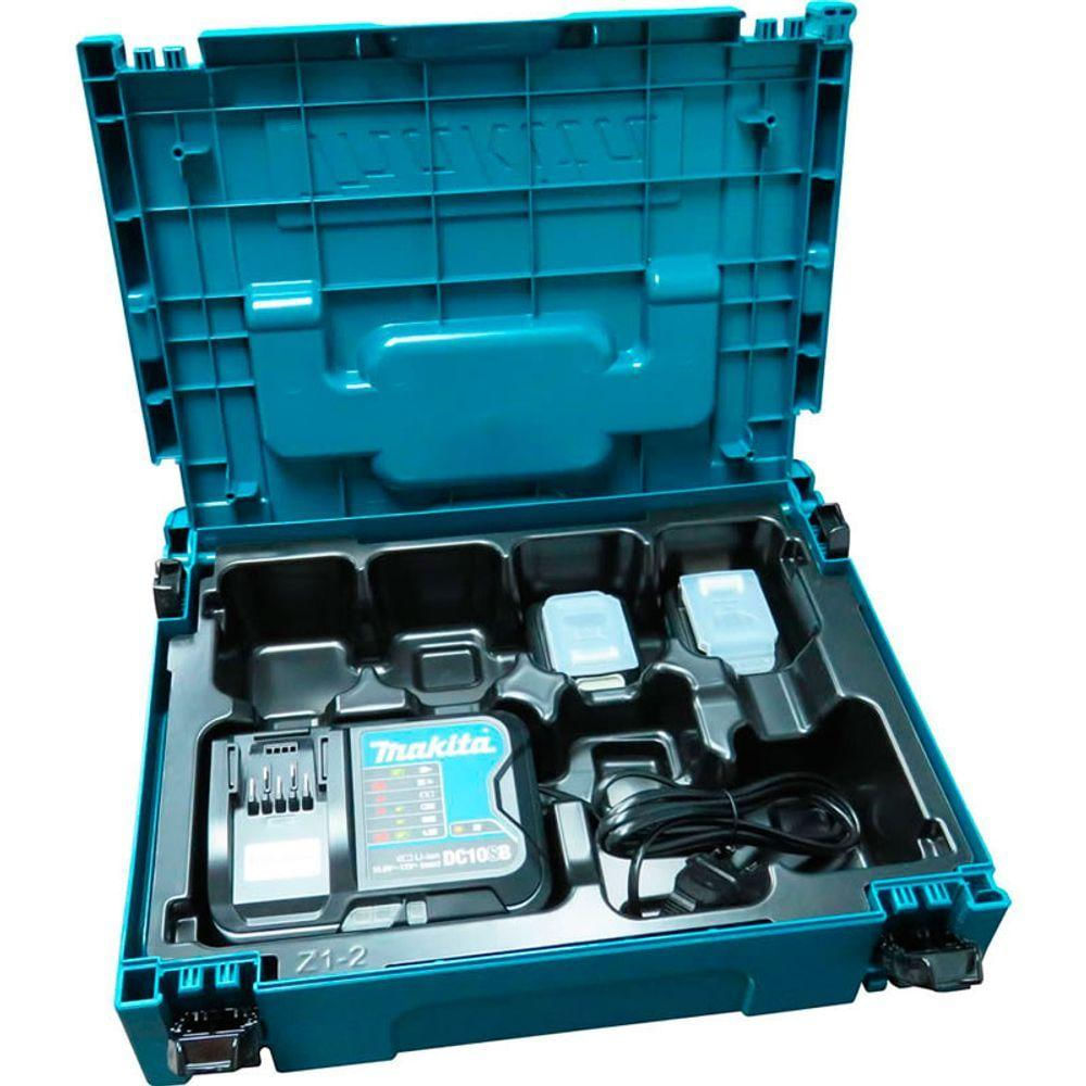 Kit Carregador Dc10sb Bivolt Com 2 Baterias Bl1016 Makita