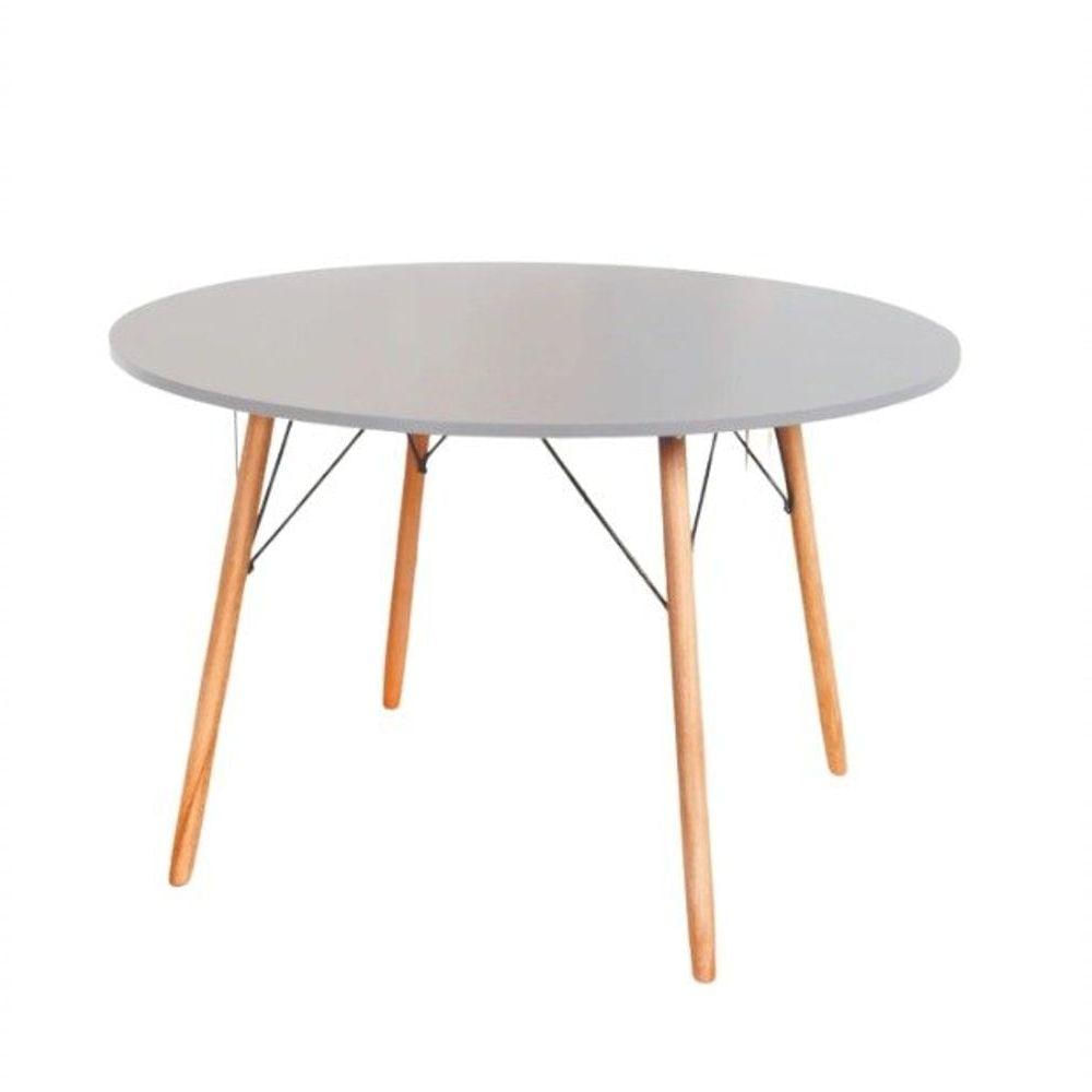 Mesa De Jantar Redonda Eames Eiffel 120cm - Cinza