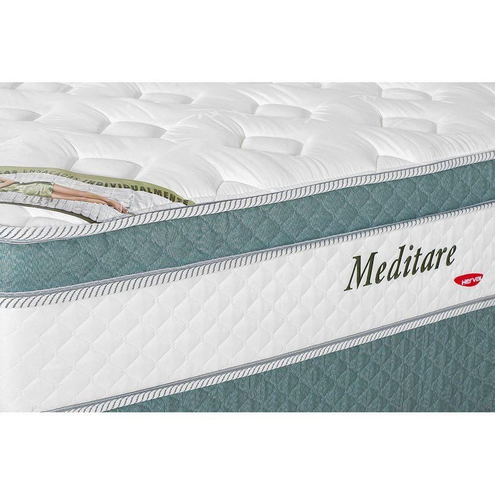 Colchão Queen Molas Ensacadas MasterPocket Meditare Euro Pillow (158x198x29) - Herval