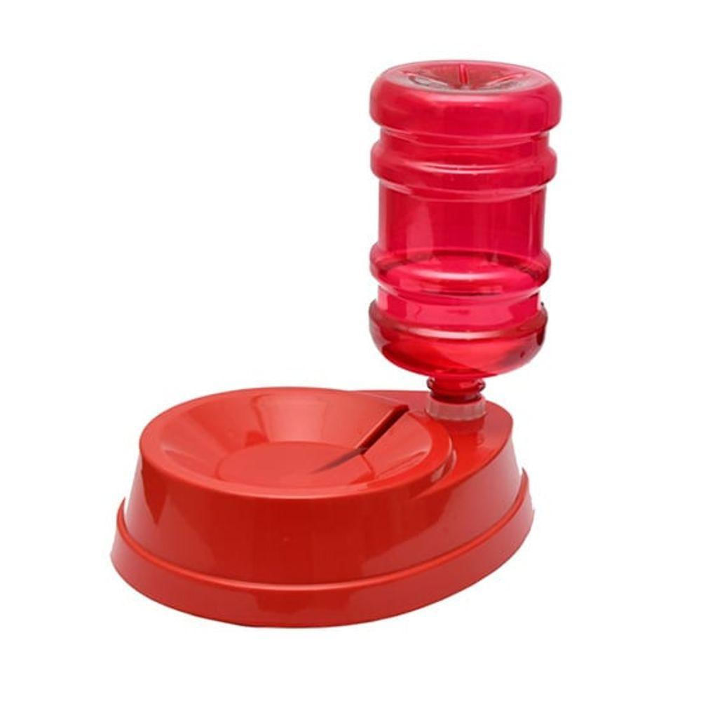 Bebedouro Pet Dosador Automático 1 Litro - Vermelho