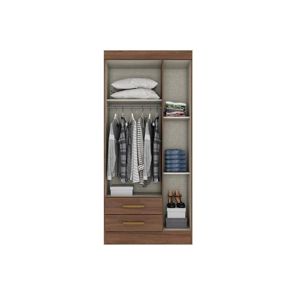 Guarda Roupa Casal 3 Portas e 2 Gavetas Briz BE16 Branco - Henn