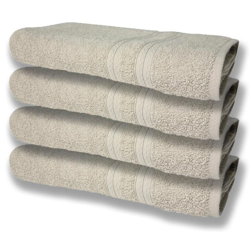 4 Toalhas Super Felpudas Grande E Grossa Algodão 80x150 Itália Soft Beka Bege Bege