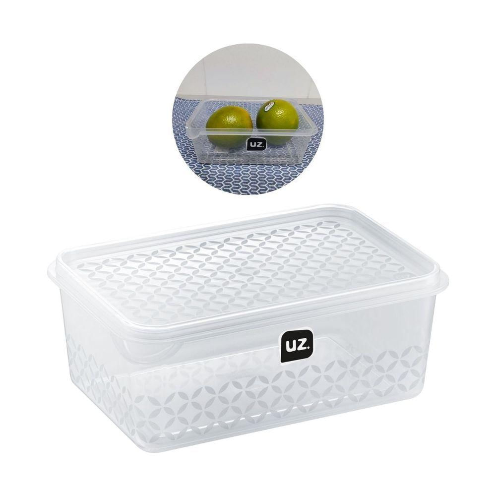 Pote Multiuso C/ Tampa 1 Lt Transparente Microondas Freezer