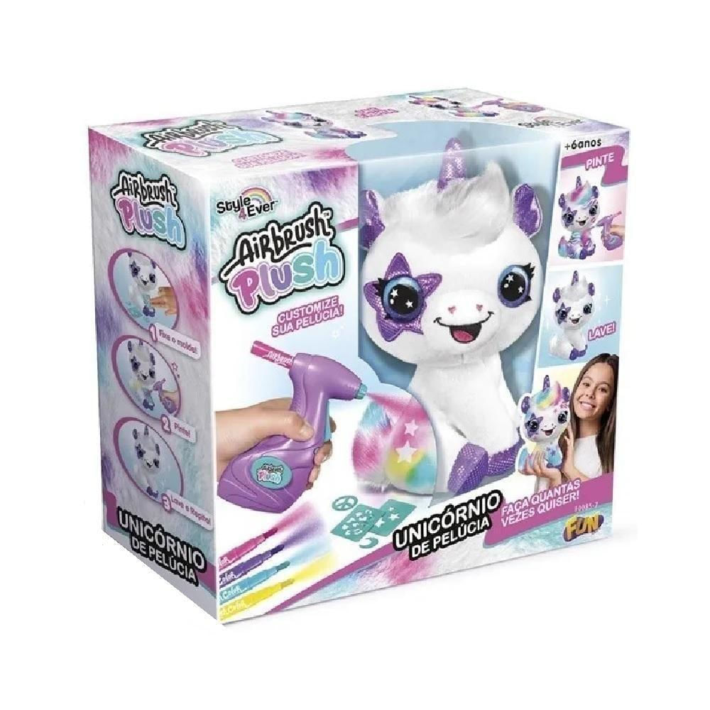 Pelucia Unicornio Para Pintar Airbrush Plush F0087-9 Fun