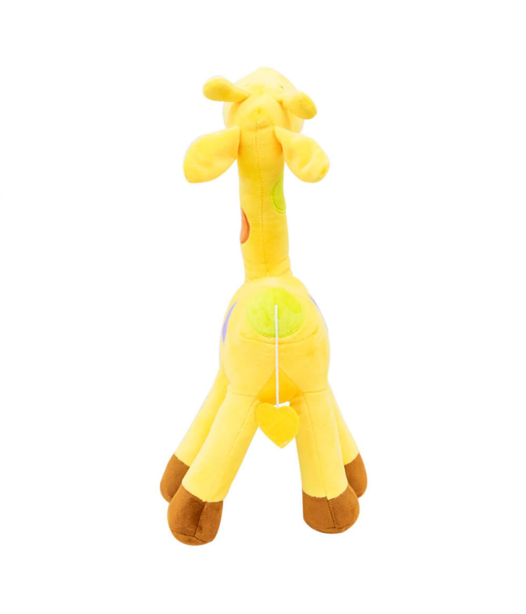 Girafa Amarela Com Pintas Coloridas 45cm - Pelúcia - Tudo em Caixa