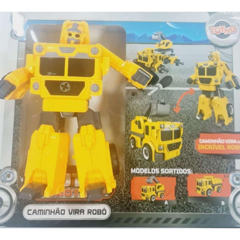 Brinquedo Caminhão Vira Robô Auto Robótico Toyng Variação:amarelo B