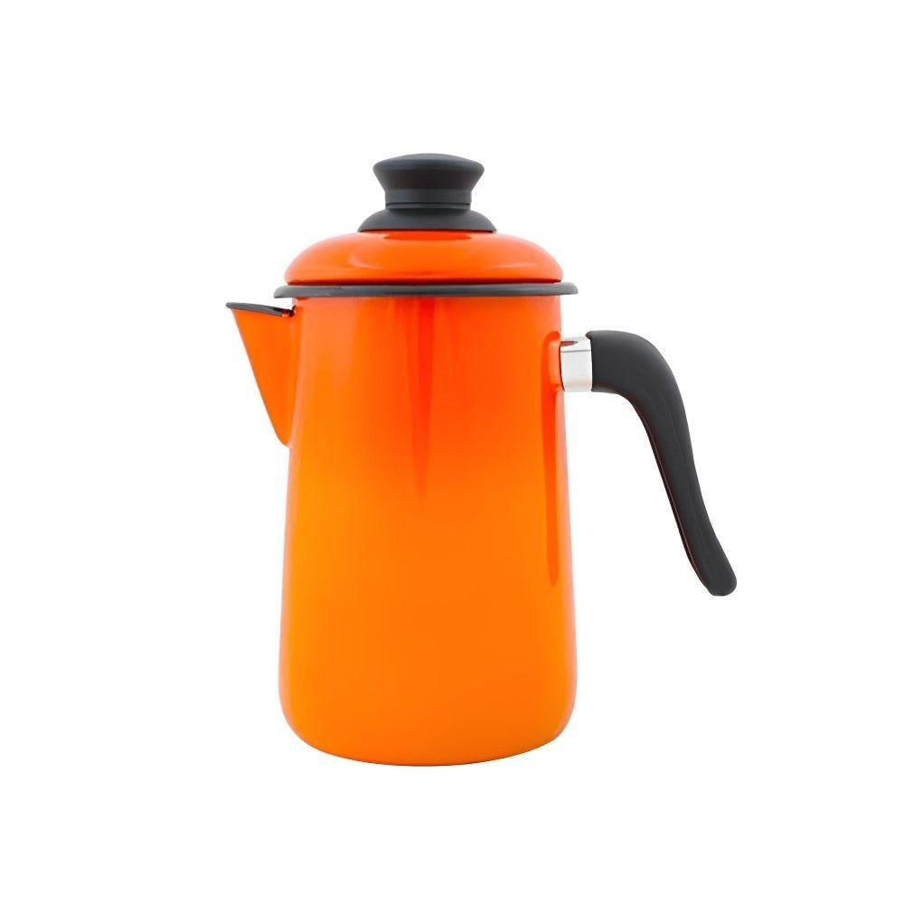 Bule Para Café Esmaltado Laranja 1,5 L Ewel