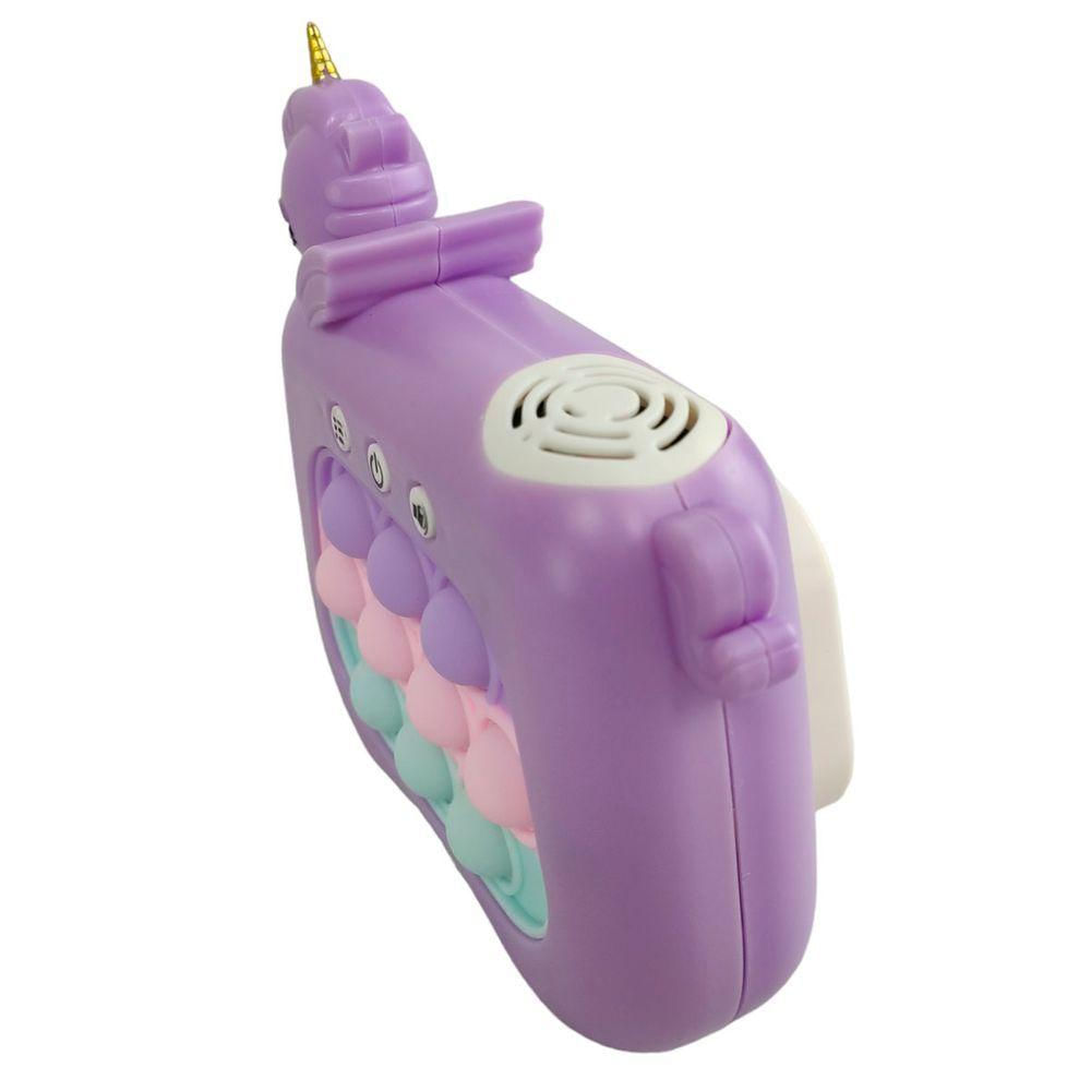 Pop It Unicornio Interativo 4 Modos Som Luzes Musica Portatil Sensorial Anti Estresse Relaxa Toys