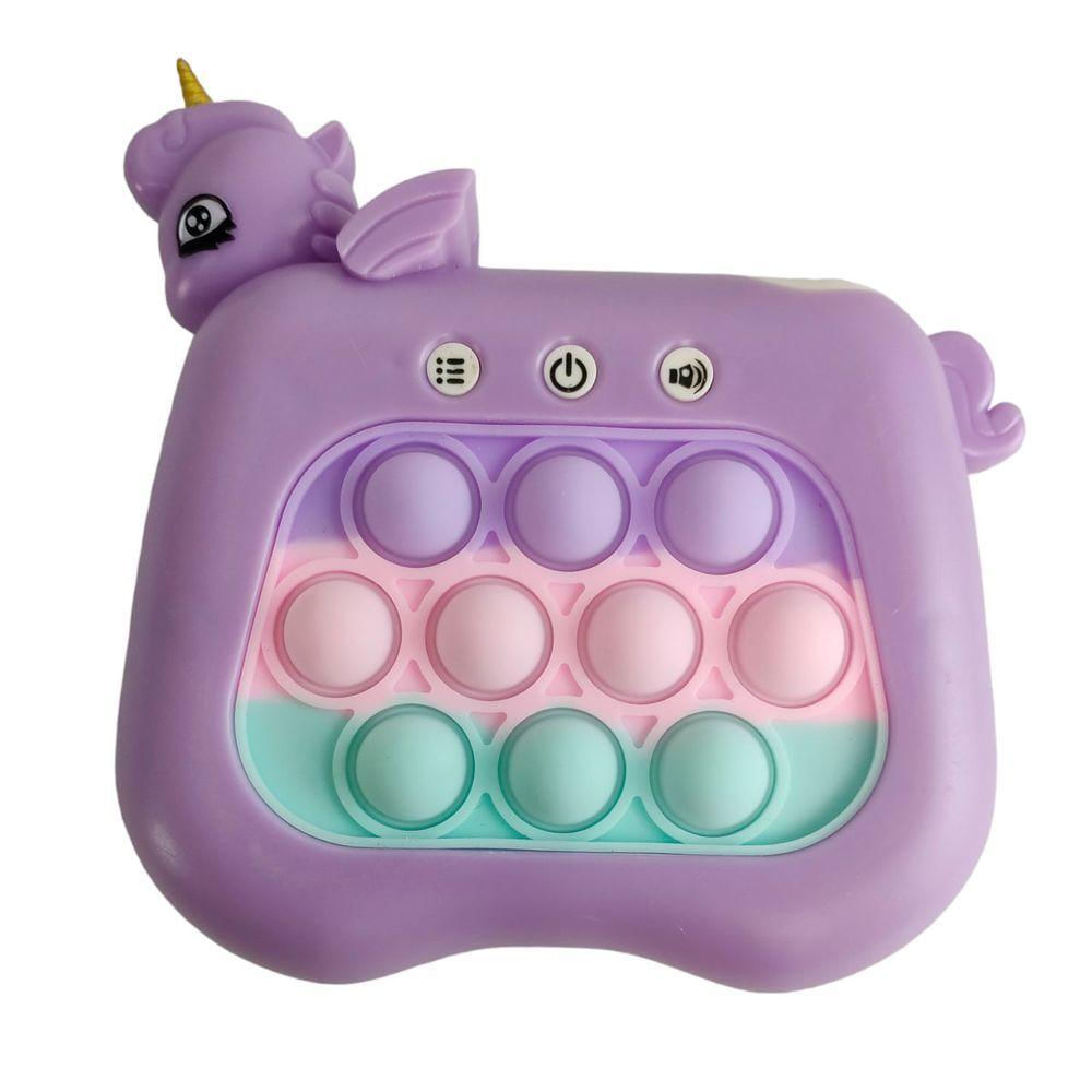 Pop It Unicornio Interativo 4 Modos Som Luzes Musica Portatil Sensorial Anti Estresse Relaxa Toys