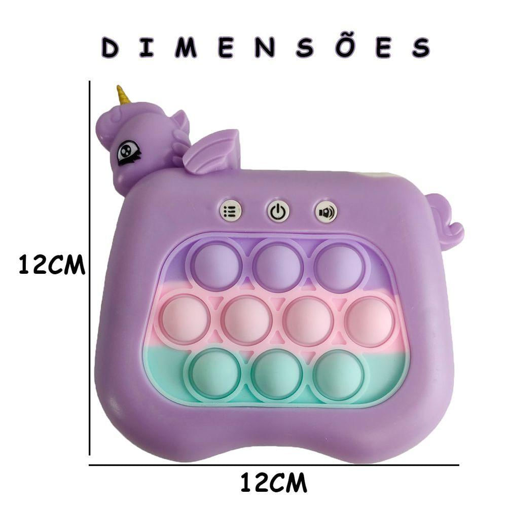 Pop It Unicornio Interativo 4 Modos Som Luzes Musica Portatil Sensorial Anti Estresse Relaxa Toys