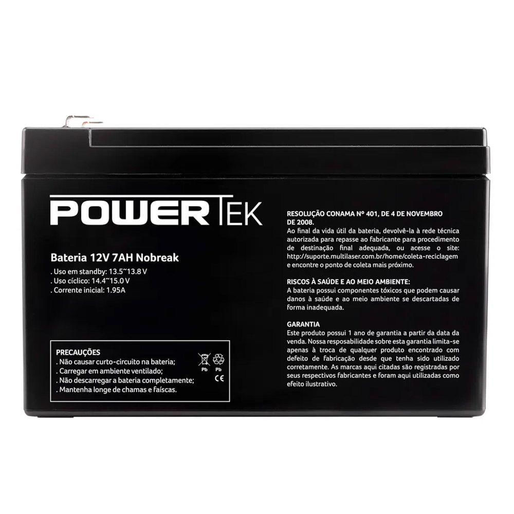 Bateria Para Nobreak 12v 7ah En013 Powertek