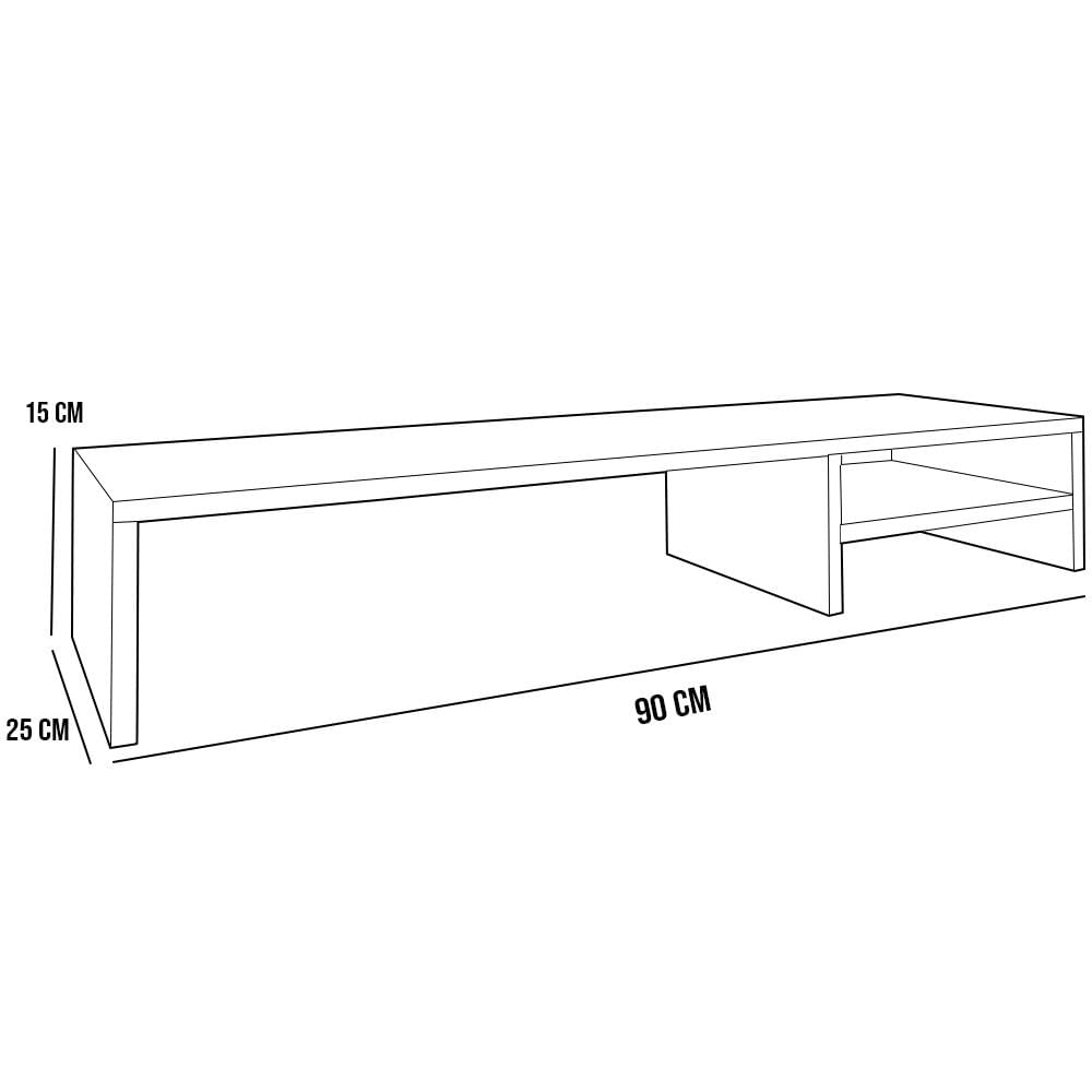 Suporte Para Monitor Stand Home Office Lap 90 cm L03 Cinza - Lyam