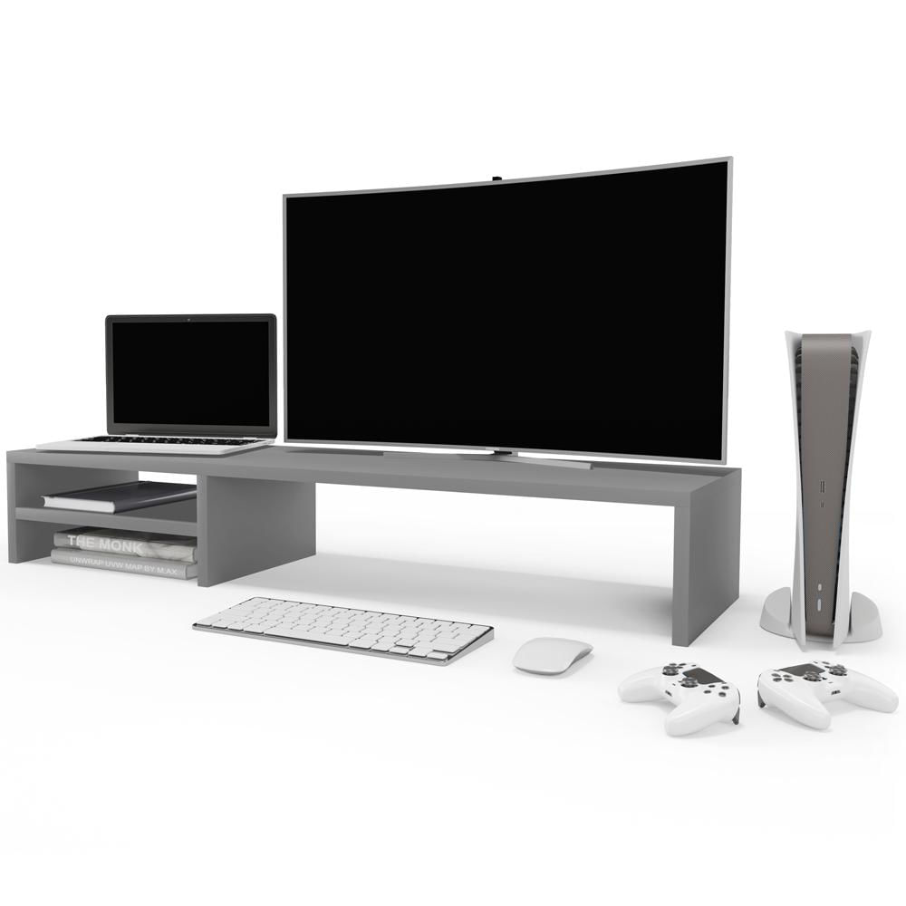 Suporte Para Monitor Stand Home Office Lap 90 cm L03 Cinza - Lyam