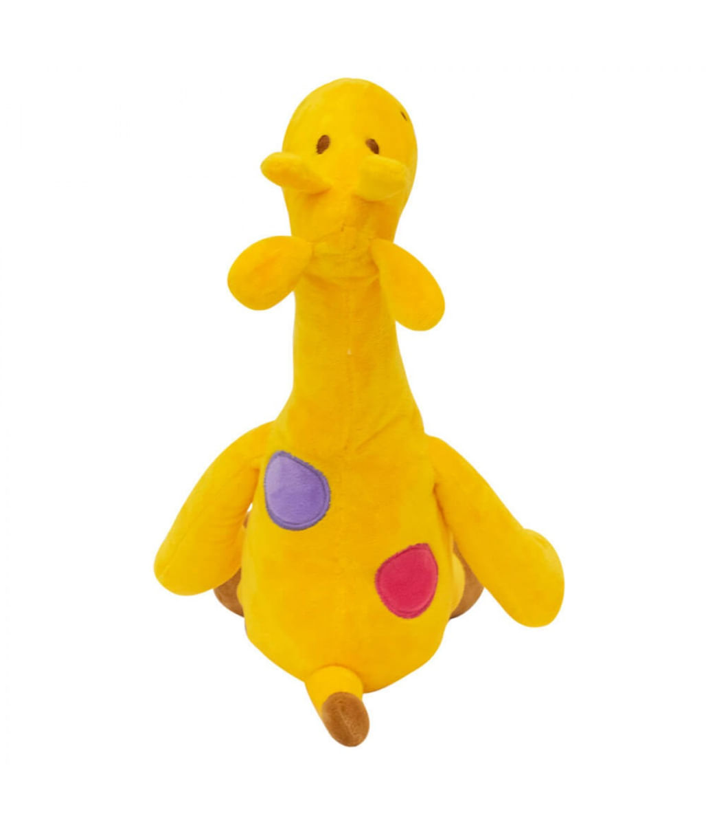 Girafa Amarela Pintas Coloridas 29cm - Pelúcia - Tudo em Caixa