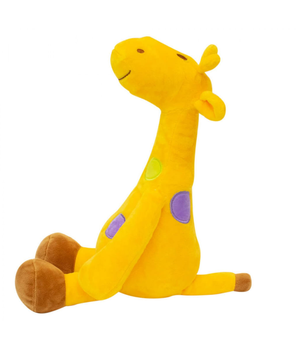 Girafa Amarela Pintas Coloridas 29cm - Pelúcia - Tudo em Caixa