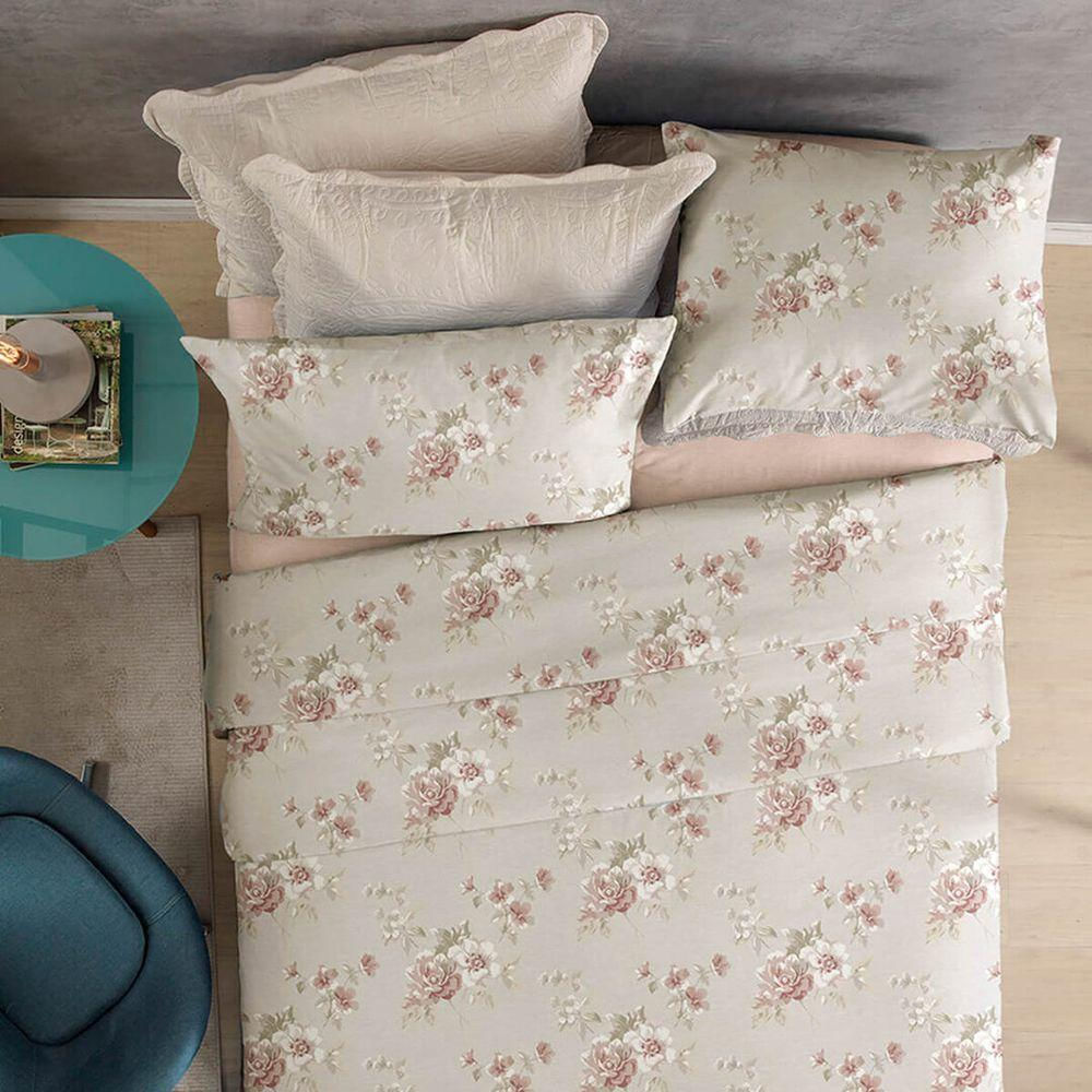 Jogo De Cama Queen 4 Peças 200 Fios Microtec