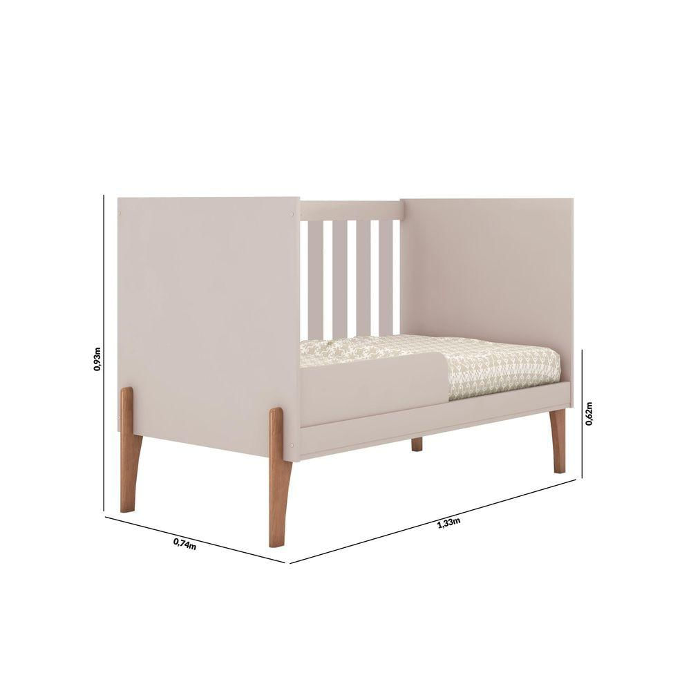 Quarto Infantil Comoda Berço Mini Cama Iris Moveis Estrela Off White