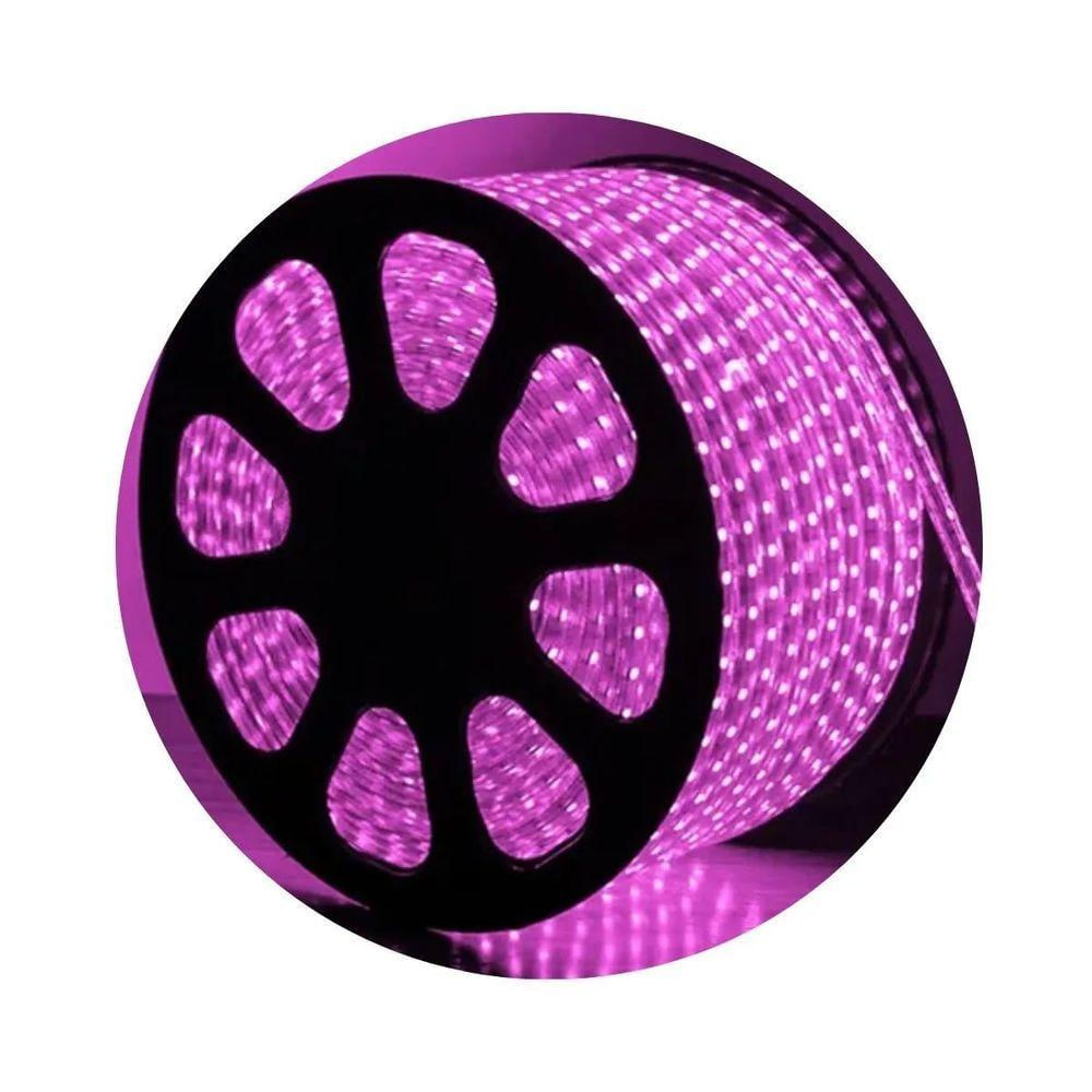 Mangueira Cristal 13 Mm 3600 Led 220v Rosa Metro Alternado Branco Frio