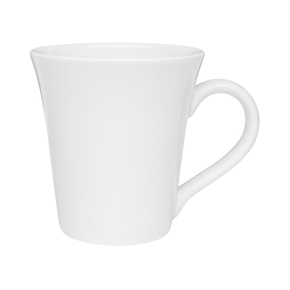 Caneca Oxford Tulipa Cerâmica Branca 330ml