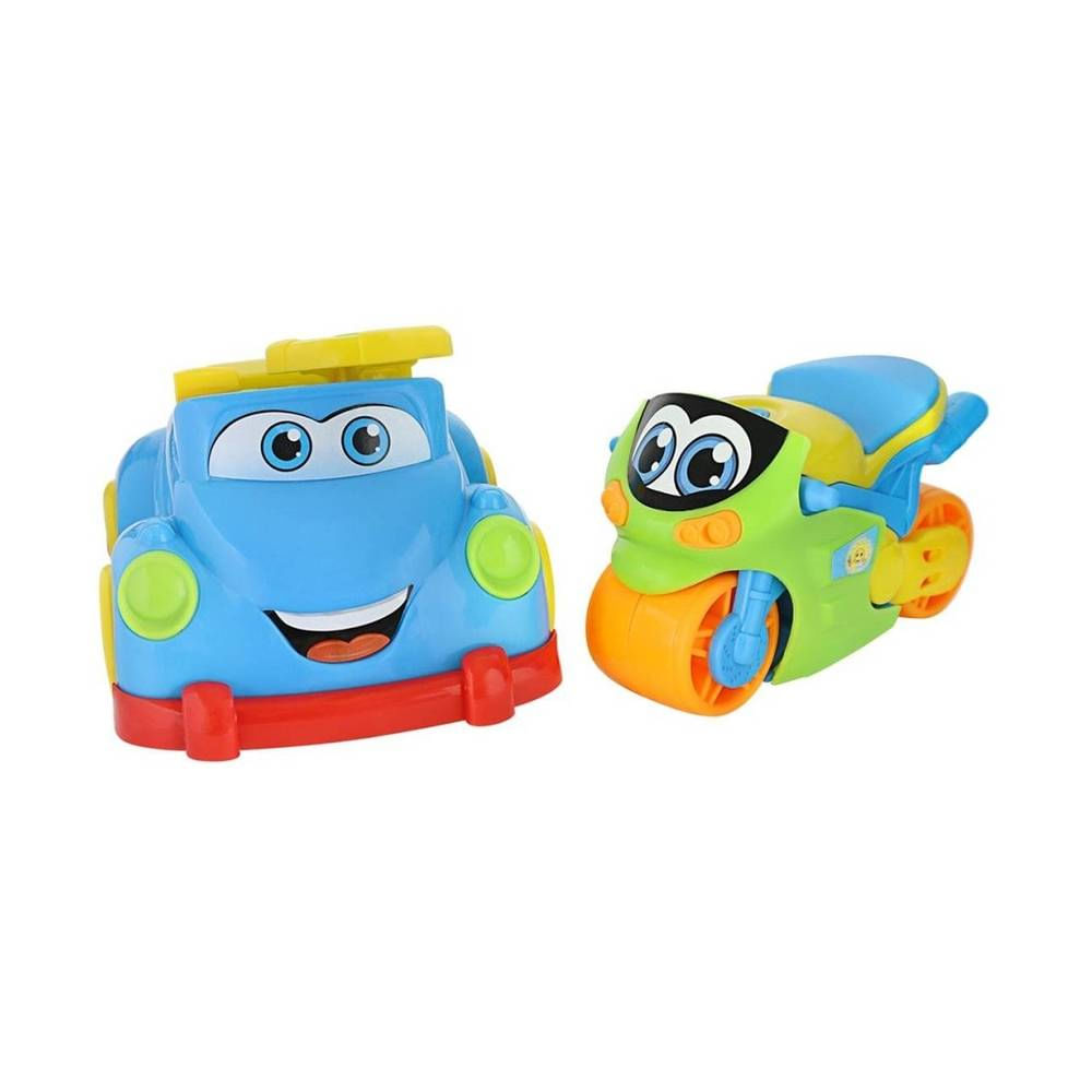 Carrinho + Motinha Mini Racers Brinquedo Infantil InMetro