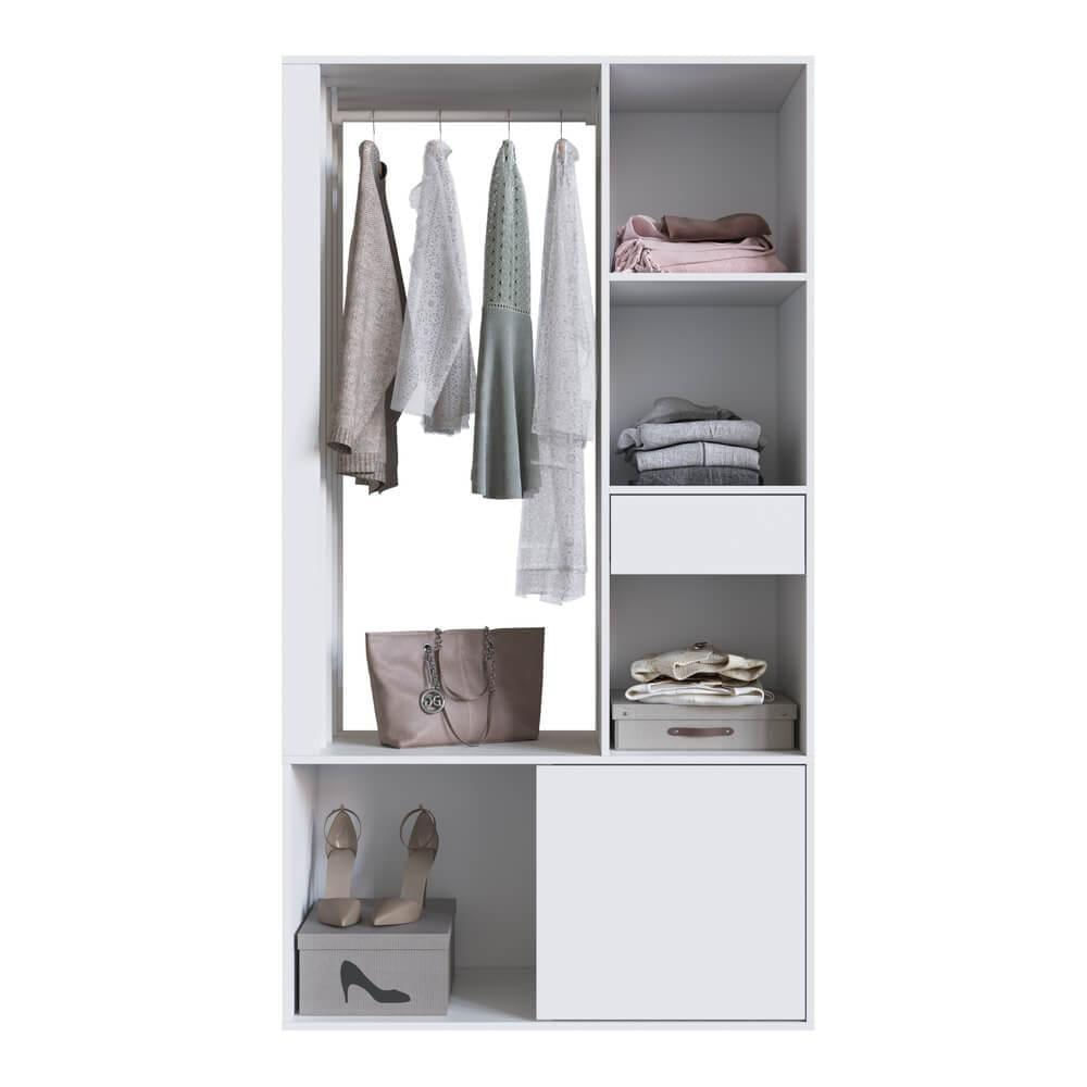 Guarda Roupa Closet 183x100cm Branco Proddy