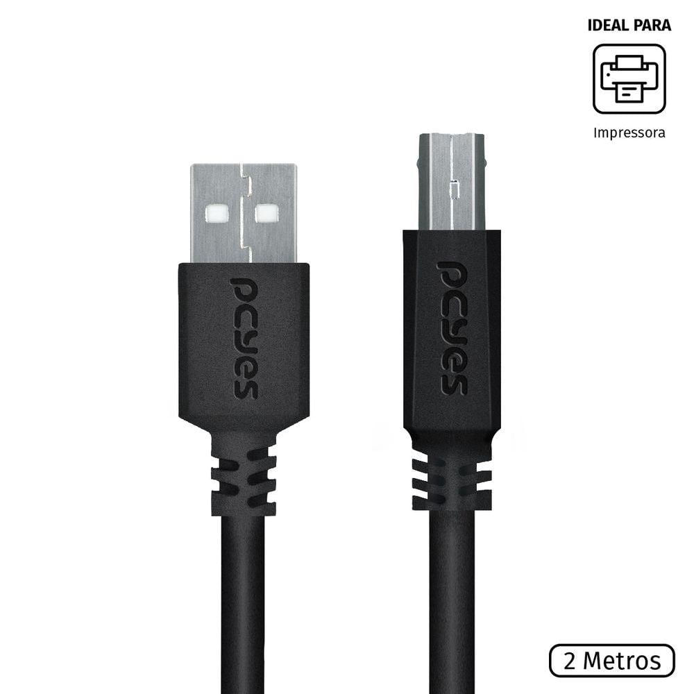 Cabo Para Impressora Usb A 2.0 Macho Para Usb B 2.0 Macho 28