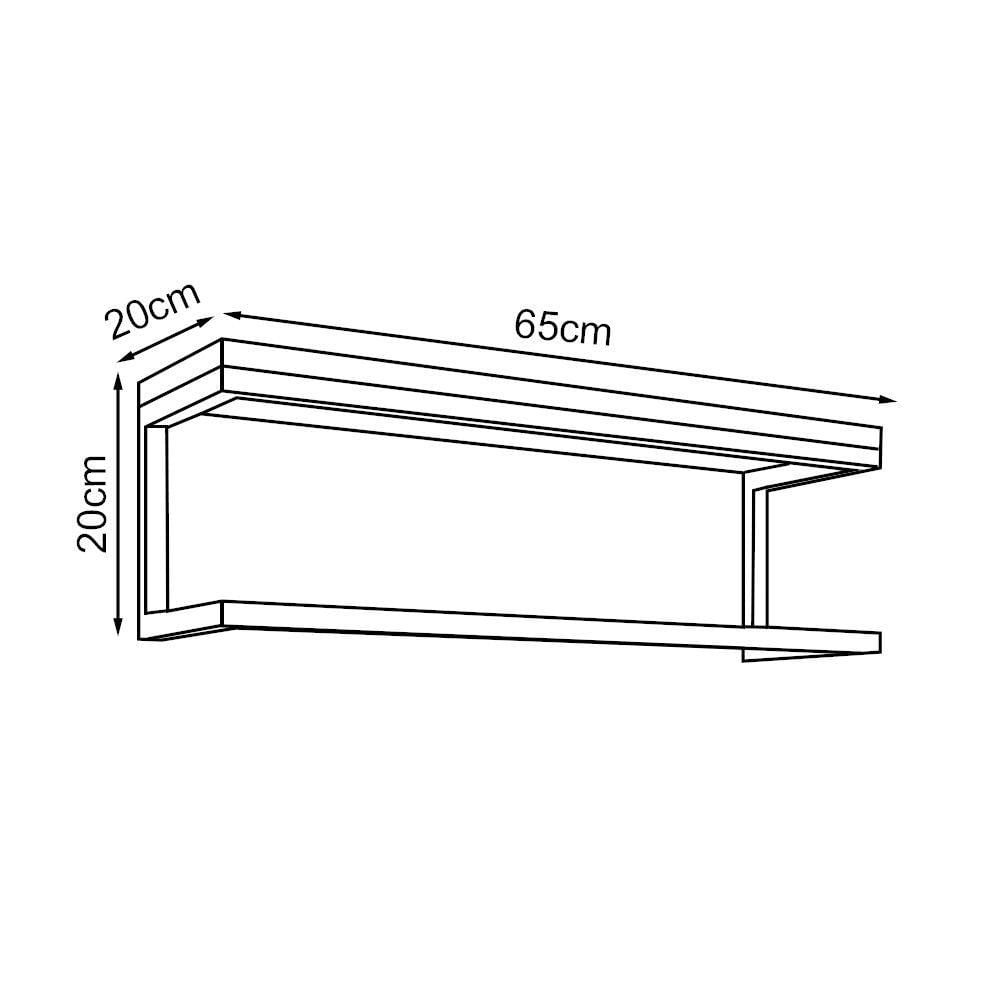 Toalheiro Para Banheiro Estilo Industrial Ita Branco E Prateleira Imbuia Branco