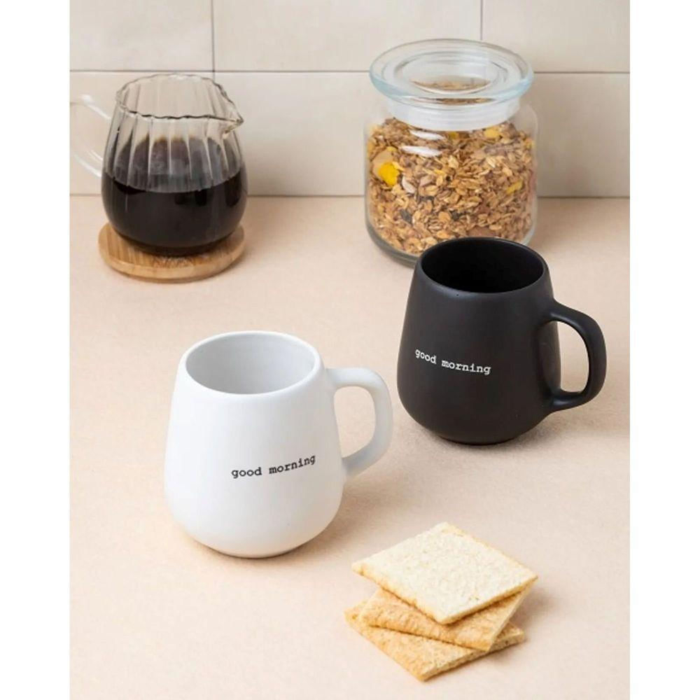 Caneca Good Morning Branca 260ml - Sofisticação e Conforto