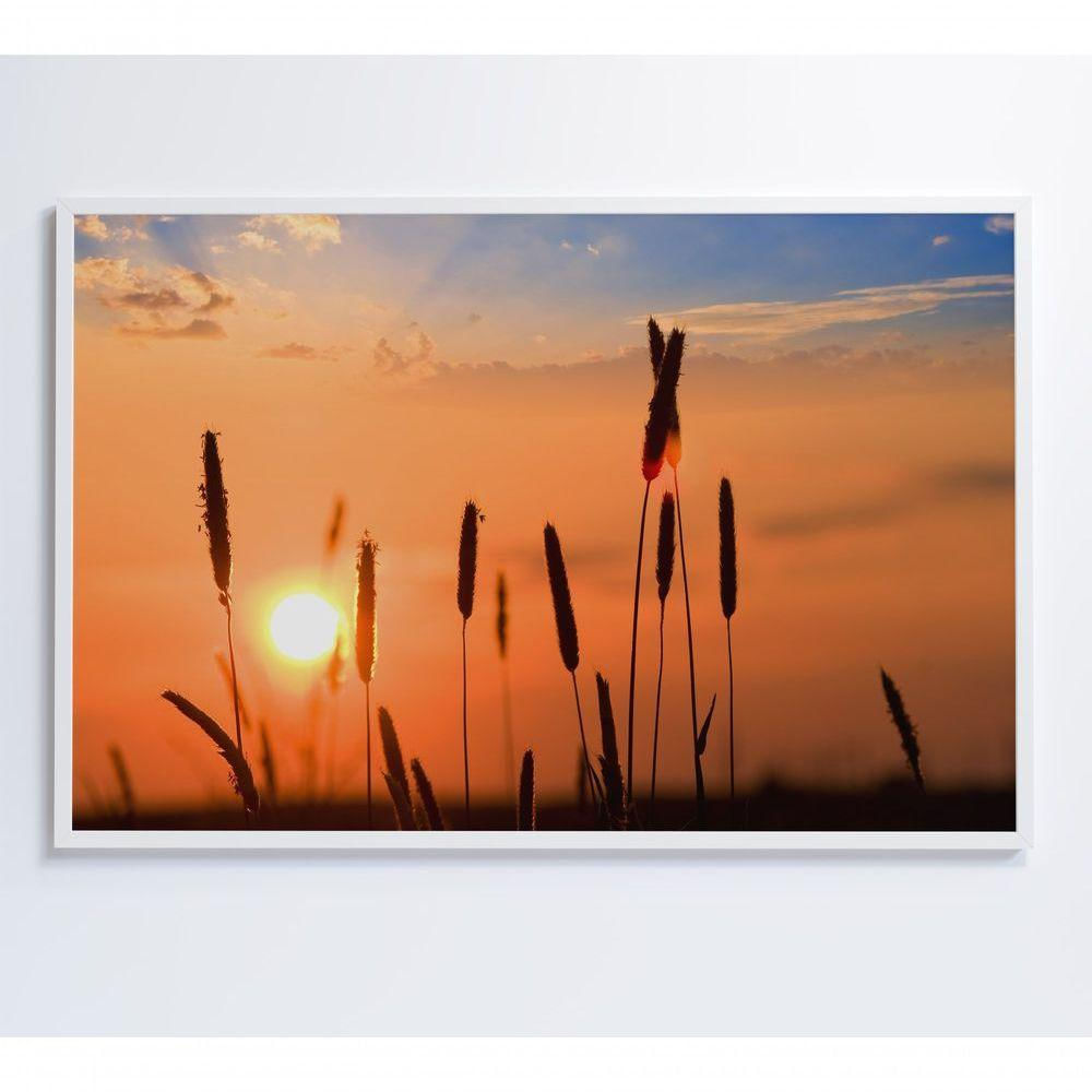 Quadro Por Do Sol 90x60 Cm Adesivo Fotográfico