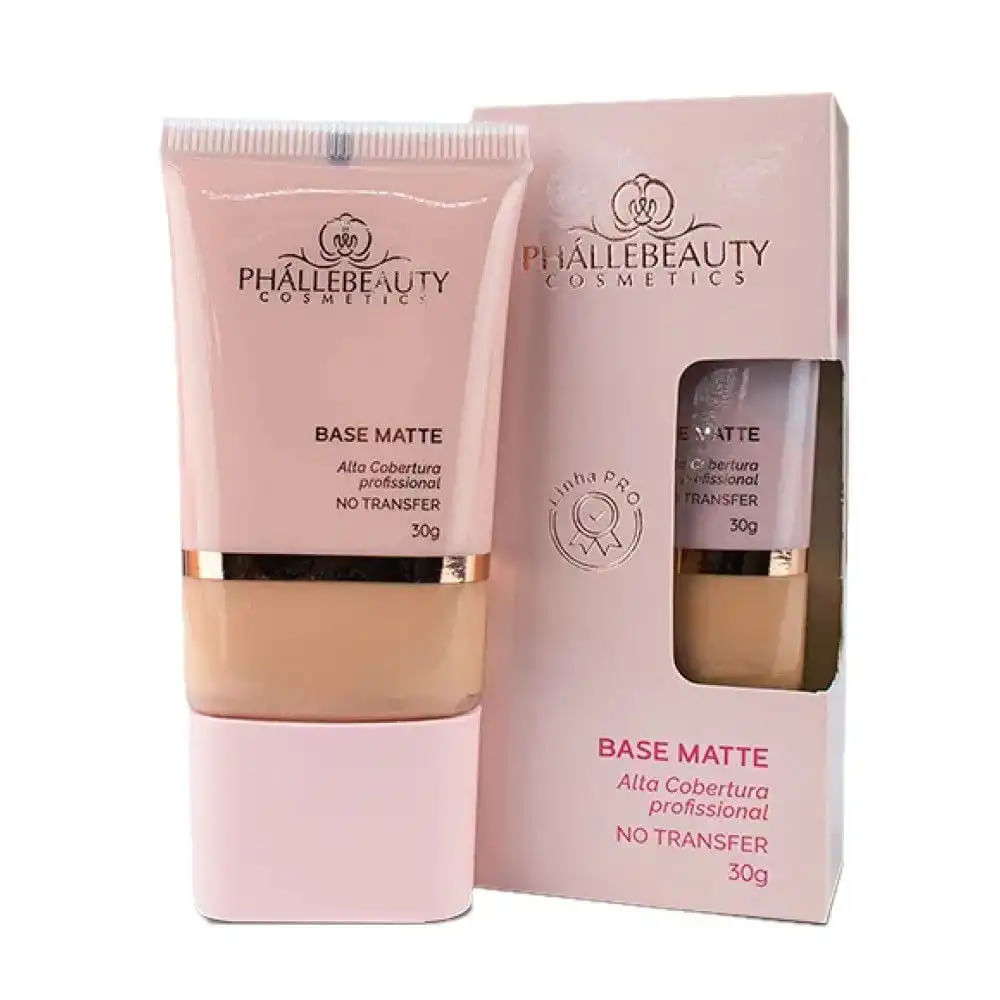 Base Matte Alta Cobertura 5 Phallebeauty 30G