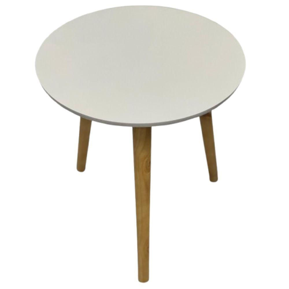 Conjunto Mesa Centro Pé Palito Madeira Branco Fabrica 1 - Fabrica 1 Móveis