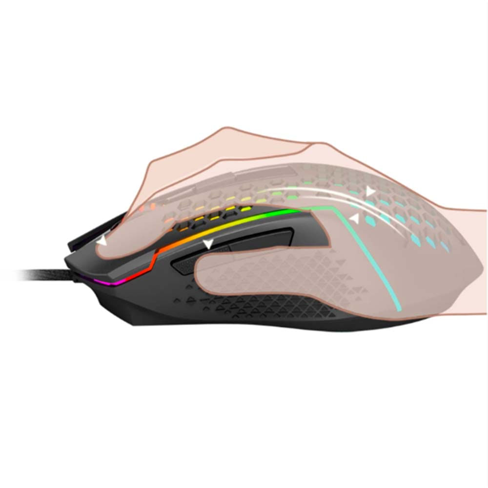 Mouse gamer REAPING RGB 12400DPI Preto M987-K Redragon