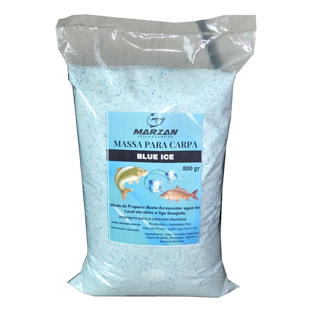 Massa Para Carpa Marzan - Sabor Blue Ice - 800 gr