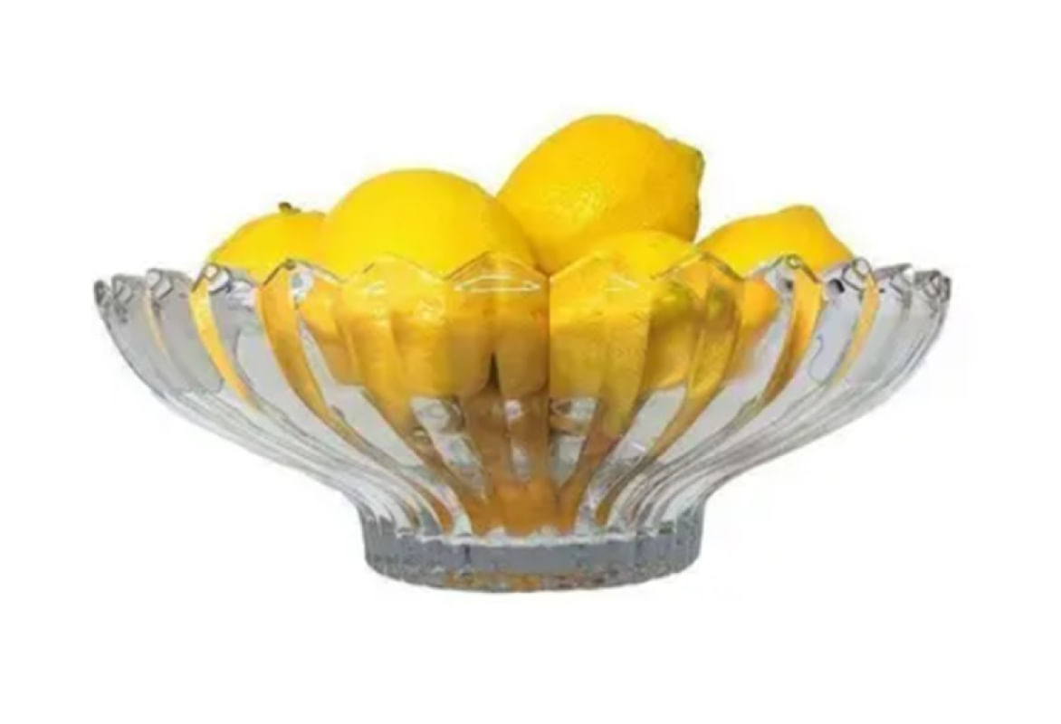 Centro de Mesa Cristal Jenova 31.7cm Fruteira Prato Decoração